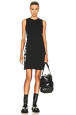 Moncler Matt Black Sleeveless Dress in Black, view 1, click to view large image.