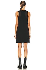 Moncler Matt Black Sleeveless Dress in Black, view 4, click to view large image.