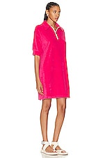 Moncler Terry Shirt Dress in Pink, view 2, click to view large image.