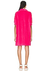 Moncler Terry Shirt Dress in Pink, view 3, click to view large image.