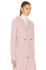 Moncler Cashmere Knit Cardigan in Pink, view 3, click to view large image.