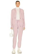 Moncler Cashmere Knit Cardigan in Pink, view 6, click to view large image.
