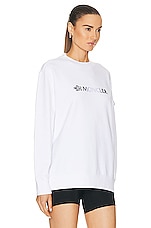 Moncler Logo Degrade Sweatshirt In White in White, view 2, click to view large image.