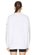 Moncler Logo Degrade Sweatshirt In White in White, view 4, click to view large image.