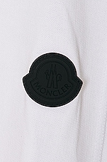 Moncler Logo Degrade Sweatshirt In White in White, view 6, click to view large image.