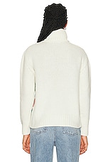 Moncler Turtleneck Sweater in Off White Print, view 3, click to view large image.