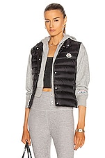 Moncler Liane Vest in Black, view 1, click to view large image.