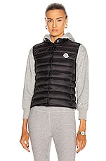 Moncler Liane Vest in Black, view 2, click to view large image.