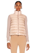 Moncler Maglia Cardigan Jacket in Blush, view 2, click to view large image.