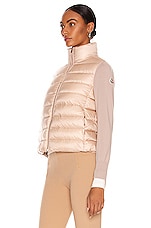 Moncler Maglia Cardigan Jacket in Blush, view 4, click to view large image.