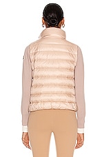 Moncler Maglia Cardigan Jacket in Blush, view 5, click to view large image.