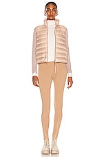 Moncler Maglia Cardigan Jacket in Blush, view 6, click to view large image.