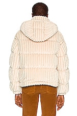 Moncler Daos Jacket in Ivory Corduroy, view 4, click to view large image.