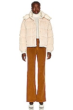 Moncler Daos Jacket in Ivory Corduroy, view 5, click to view large image.