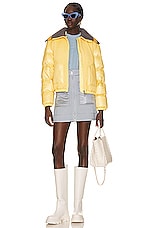 Moncler Arpont Bomber Jacket in Yellow, view 5, click to view large image.