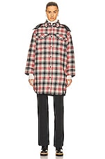 Moncler Plaid Shirt Jacket in Black Multi, view 2, click to view large image.