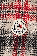 Moncler Plaid Shirt Jacket in Black Multi, view 6, click to view large image.