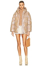 Moncler Frasne Jacket in Tan, view 6, click to view large image.