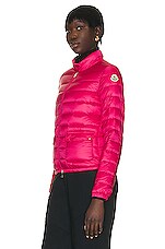 Moncler Lans Jacket in Fuchsia, view 4, click to view large image.