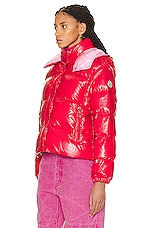 Moncler Mauleon Jacket in Red, view 4, click to view large image.