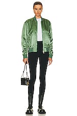 Moncler Ter Bomber Jacket in Green, view 6, click to view large image.