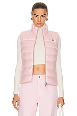 Moncler Ghany Vest in Pink, view 2, click to view large image.