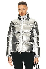 Moncler Meuse Jacket in Silver, view 2, click to view large image.