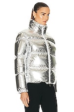 Moncler Meuse Jacket in Silver, view 3, click to view large image.