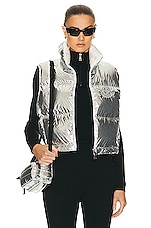 Moncler Blavet Vest in Silver, view 2, click to view large image.