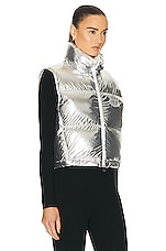 Moncler Blavet Vest in Silver, view 3, click to view large image.