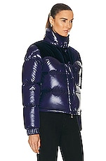 Moncler Narmada Jacket in Blue Navy, view 3, click to view large image.