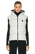 Moncler Weser Vest in White, view 1, click to view large image.