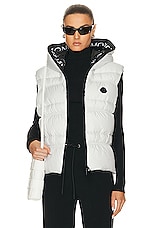 Moncler Weser Vest in White, view 2, click to view large image.