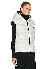 Moncler Weser Vest in White, view 3, click to view large image.