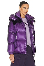 Moncler Meandre Jacket in Purple, view 3, click to view large image.