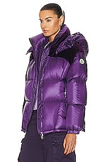 Moncler Meandre Jacket in Purple, view 4, click to view large image.