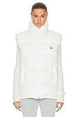 Moncler Lempa Vest in White, view 1, click to view large image.