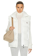 Moncler Lempa Vest in White, view 2, click to view large image.