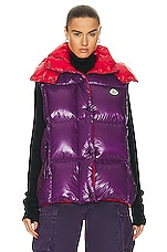 Moncler Luzule Vest in Purple, view 2, click to view large image.
