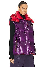 Moncler Luzule Vest in Purple, view 3, click to view large image.