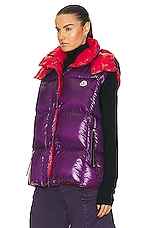 Moncler Luzule Vest in Purple, view 4, click to view large image.