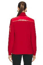 Moncler Zip Up Cardigan in Red, view 5, click to view large image.