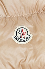 Moncler Chandre Long Coat in Beige, view 6, click to view large image.
