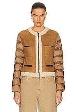 Moncler Vidourle Jacket in Brown, view 2, click to view large image.