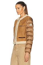 Moncler Vidourle Jacket in Brown, view 4, click to view large image.