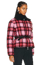 Moncler Zambeze Jacket in Pink Plaid, view 3, click to view large image.