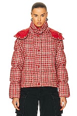 Moncler Outarde Jacket in Red Plaid, view 2, click to view large image.