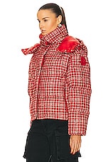 Moncler Outarde Jacket in Red Plaid, view 4, click to view large image.