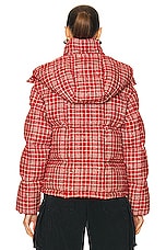 Moncler Outarde Jacket in Red Plaid, view 5, click to view large image.