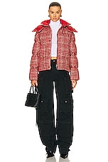 Moncler Outarde Jacket in Red Plaid, view 6, click to view large image.